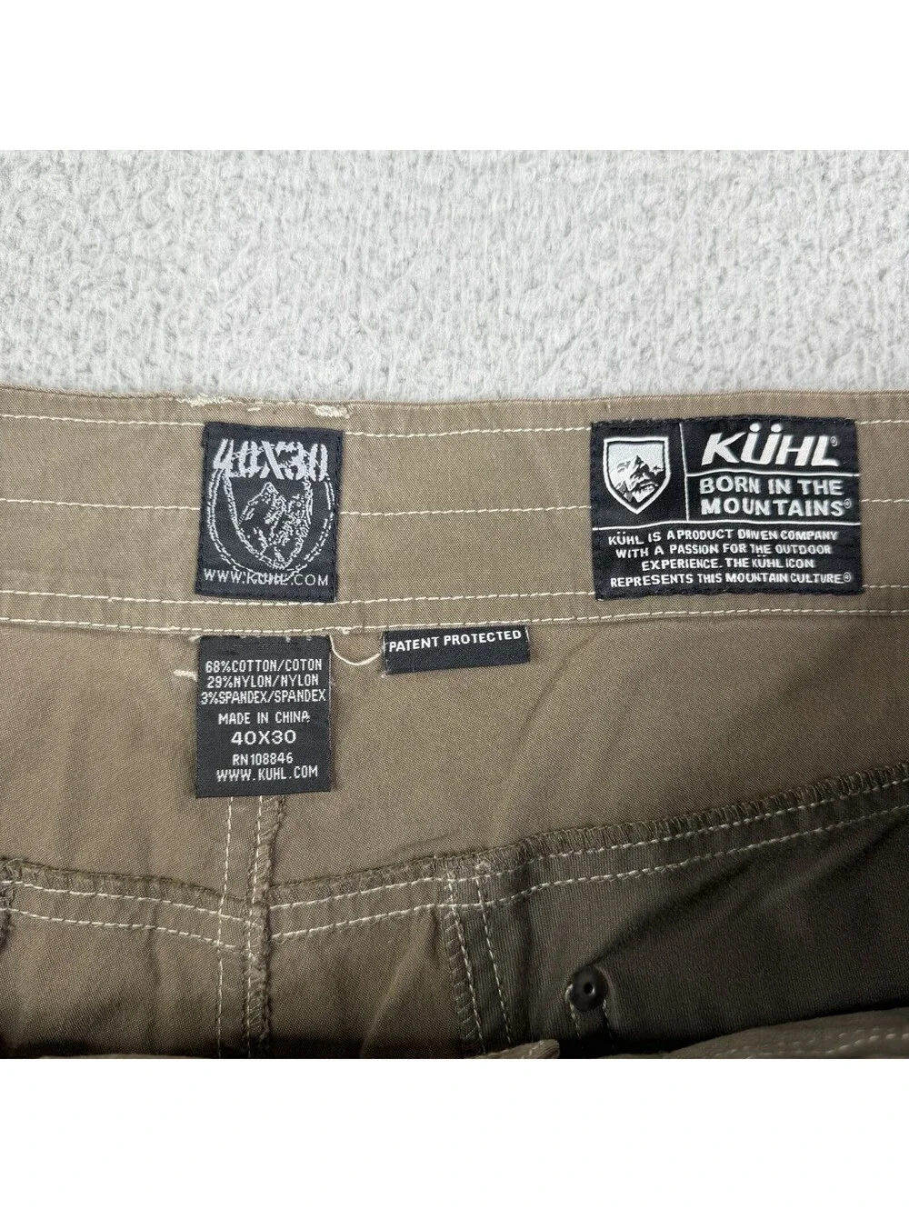 Kuhl Radikl Hiking Shorts Stretch Gorpcore 40x14 Mens Brown (Read Description!)
